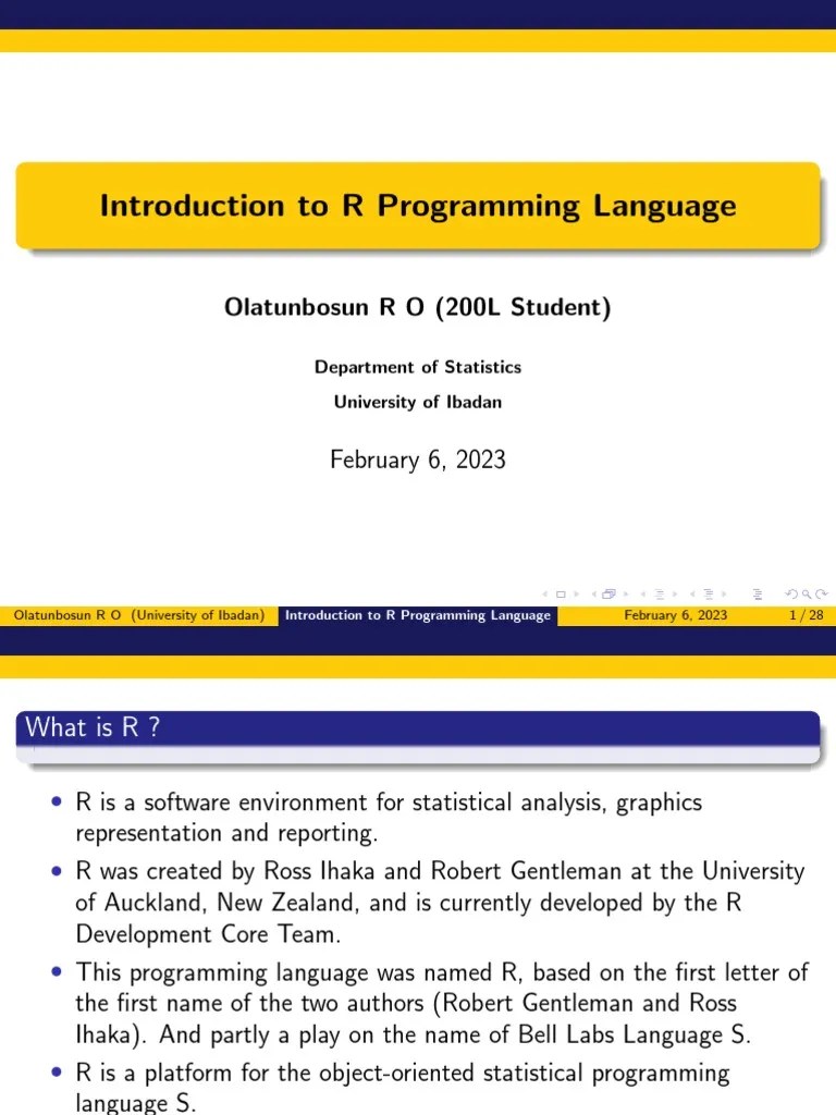 Introduction To R | PDF | R (Programming Language) | Matrix (Mathematics)