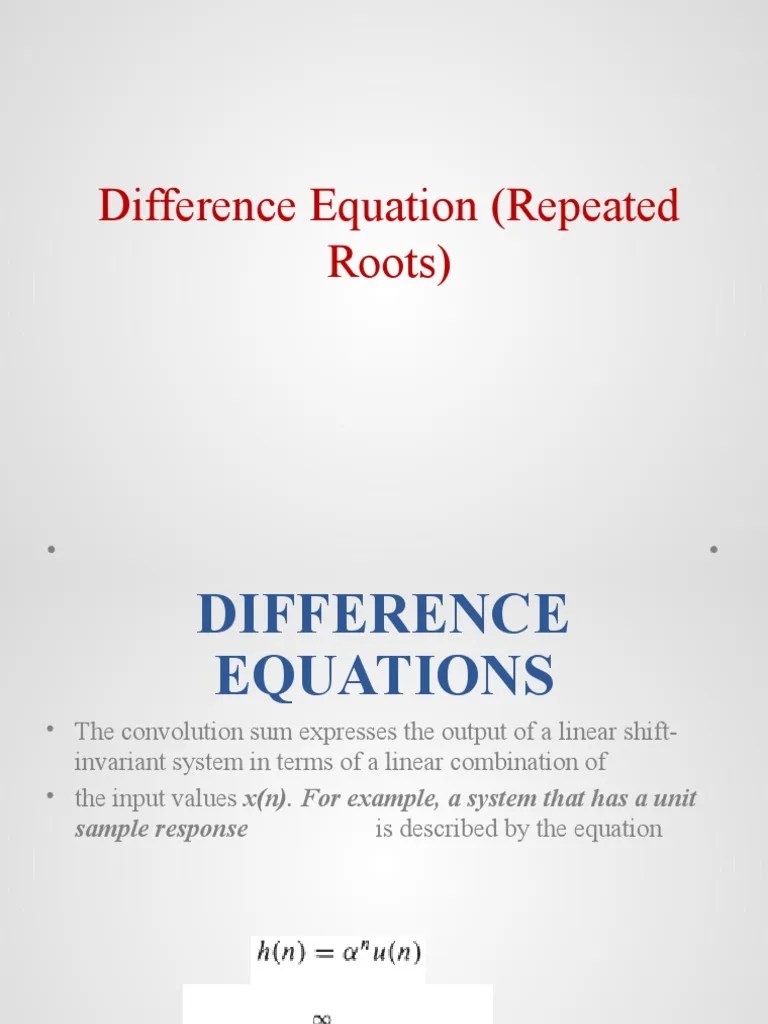 L05 - Difference Equations | PDF