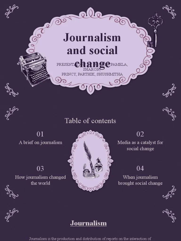 Journalism And Social Change | PDF | Journalism