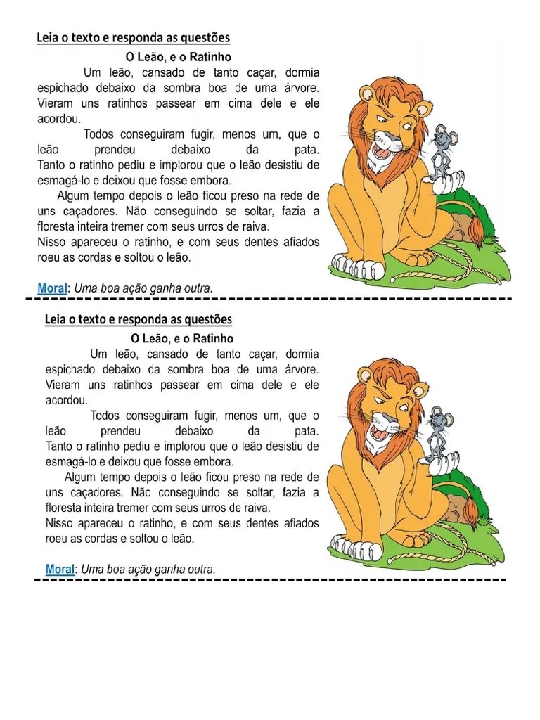 O Leão E O Ratinho | PDF