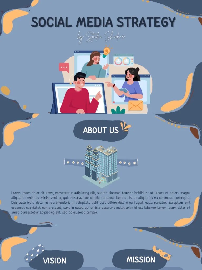 Blue Illustrated Social Media Strategy Presentation | PDF | Public ...