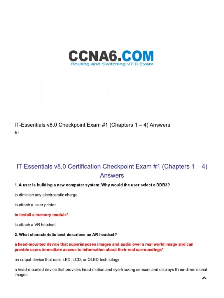 It Essentials V5 Chapter 4 Exam Answers Pdf Troubleshooting - Premium Mountain Photo Gallery - Retina
