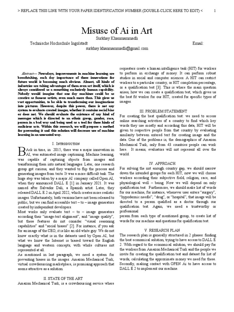 Misuse Of Ai In Art | PDF | Artificial Intelligence | Intelligence (AI ...