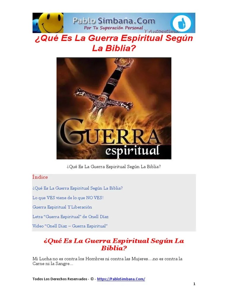 Que Es La Guerra Espiritual Segun La Bib | PDF | Satán | Demonios