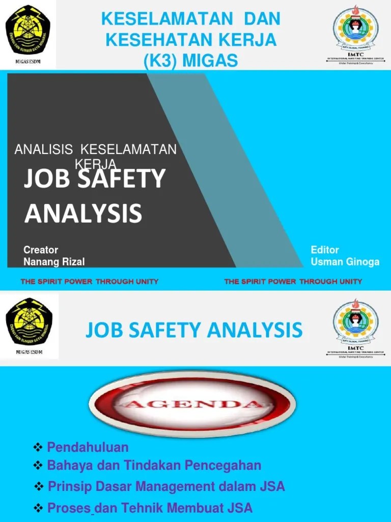 Job Safety Analisys (JSA) - TMC | PDF