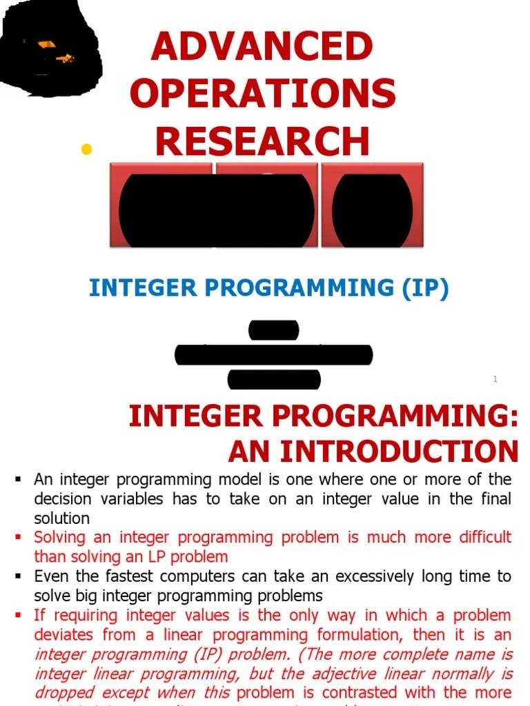 Integer Programming Insights | PDF | Mathematical Optimization | Linear ...