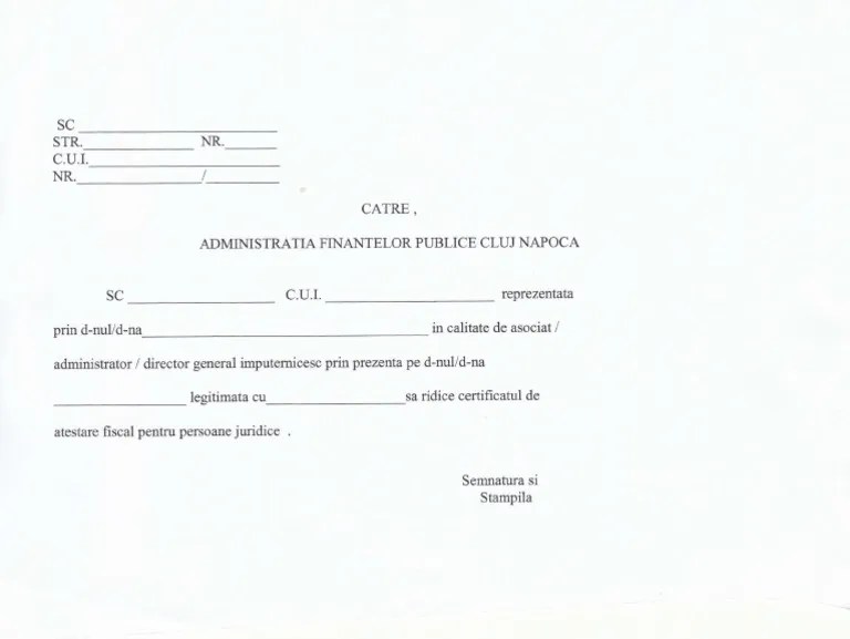 Persoana Fizica Model Imputernicire Simpla Download - Model Imputernicire Auto