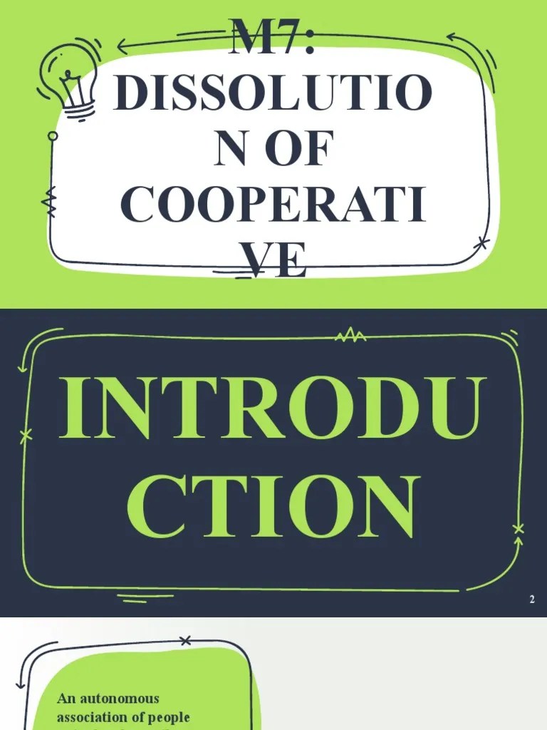 Module 7 Dissolution Of Cooperatives | PDF