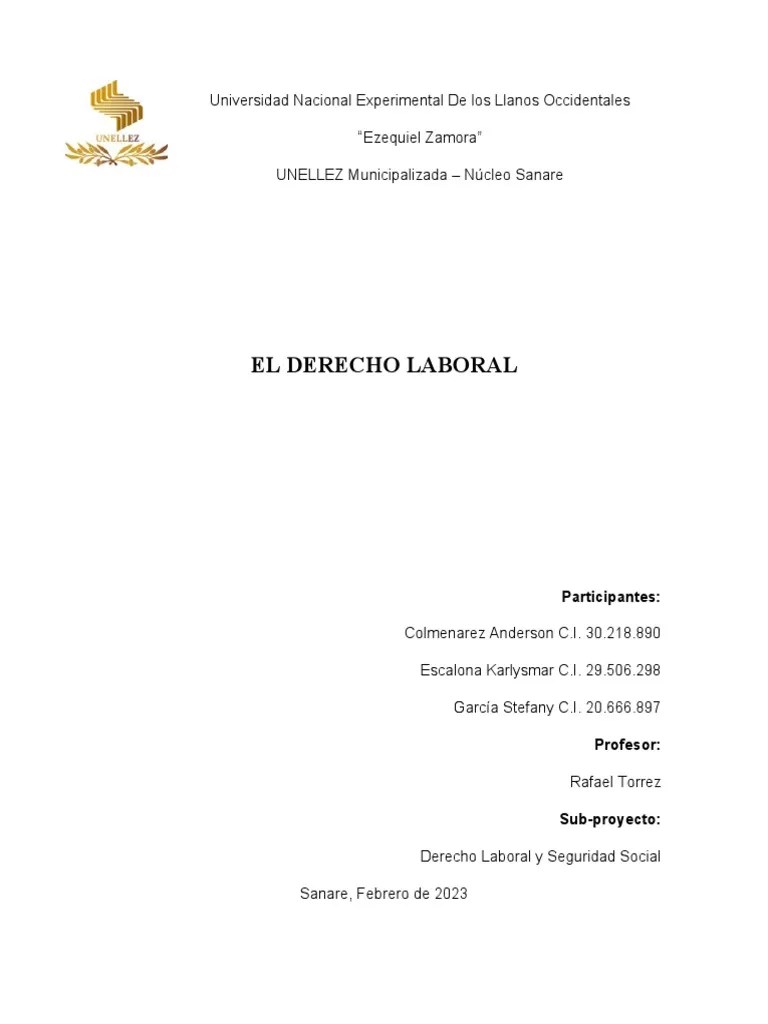 El Derecho Laboral | PDF | Derecho Laboral | Estado (política)