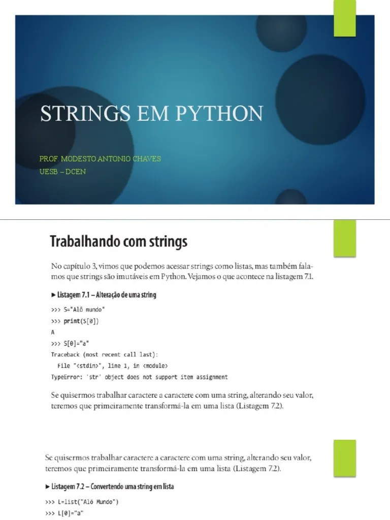 Strings Em Python | PDF