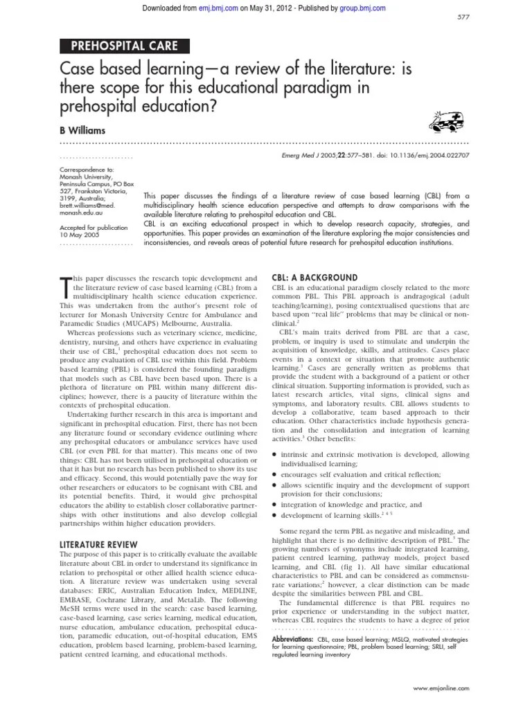 Group 3 - Case Based Learning | PDF | Educational Technology | Learning