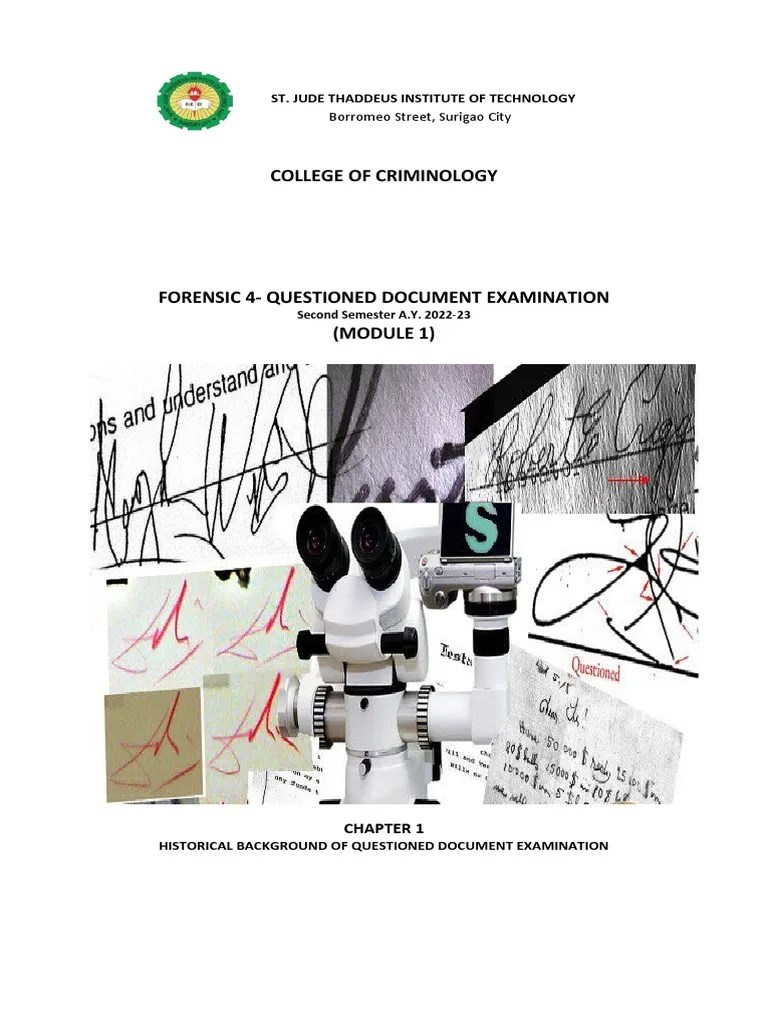 Forensic 4 Module Prelim | PDF | Pen | Ink