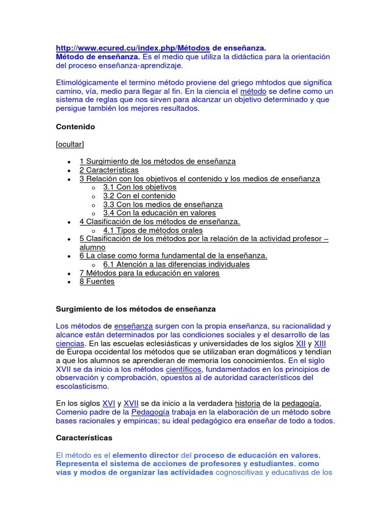 El Método De Enseñanza | PDF | Enseñando | Aprendizaje