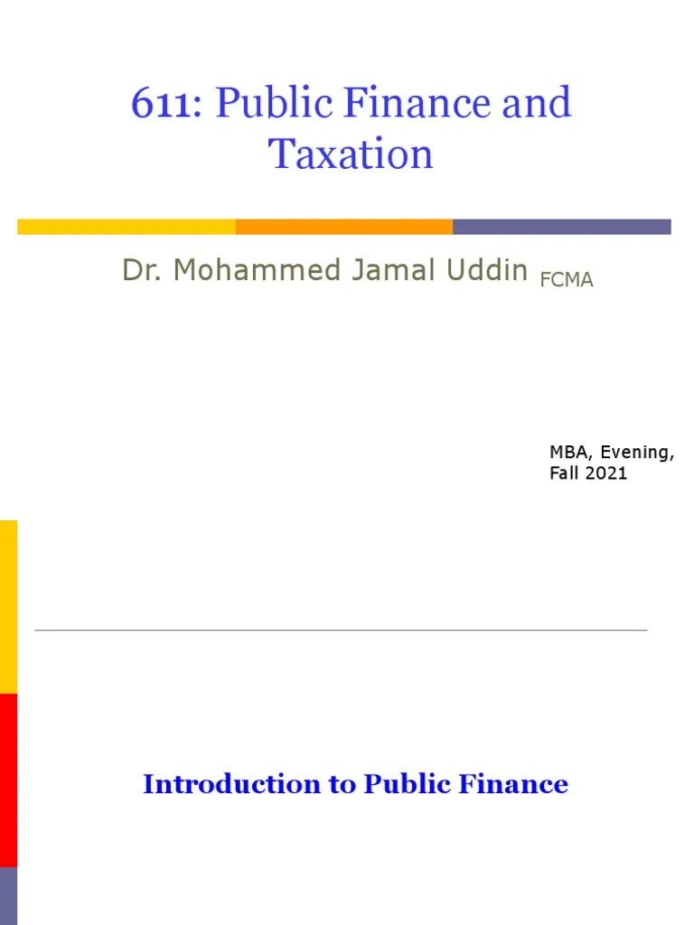 Lesson 01 - Introduction | PDF | Public Finance | Good Governance