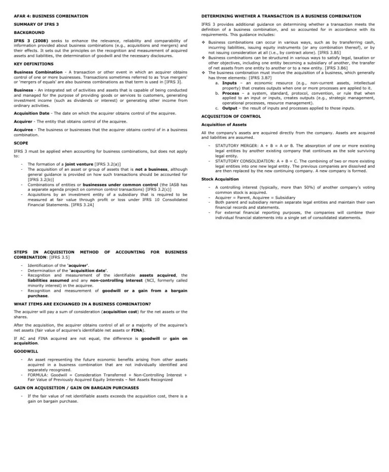 Afar 4 - Buscom | PDF | Fair Value | Goodwill (Accounting)