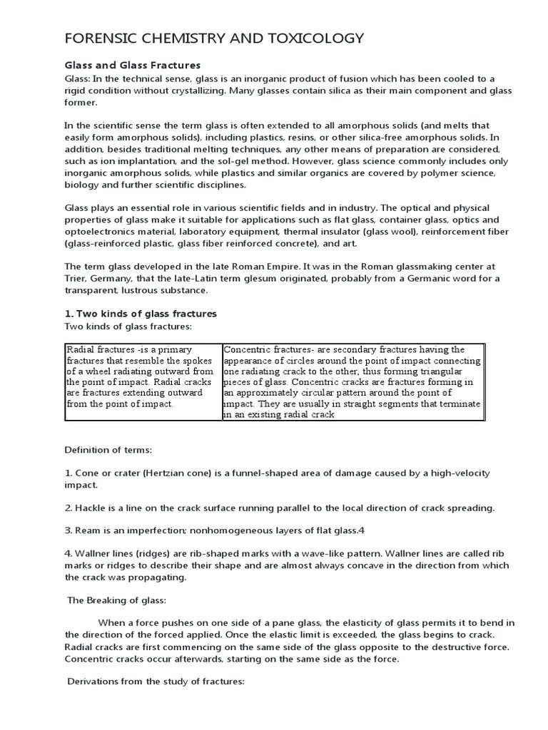 Forensic Chemistry And Toxicology | PDF | Physical Sciences | Chemistry