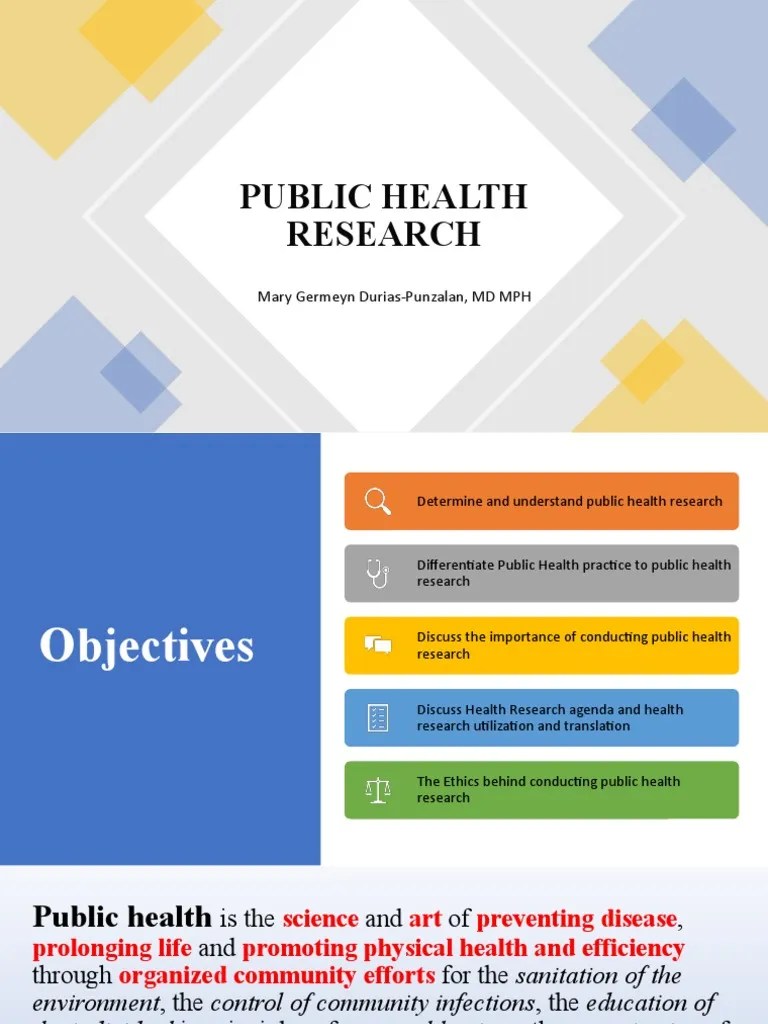 Public Health Research | PDF | Public Health | Health System