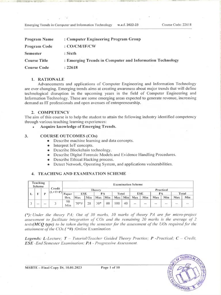 Emerging Trends In Computer And Information Technology 190120231257 | PDF
