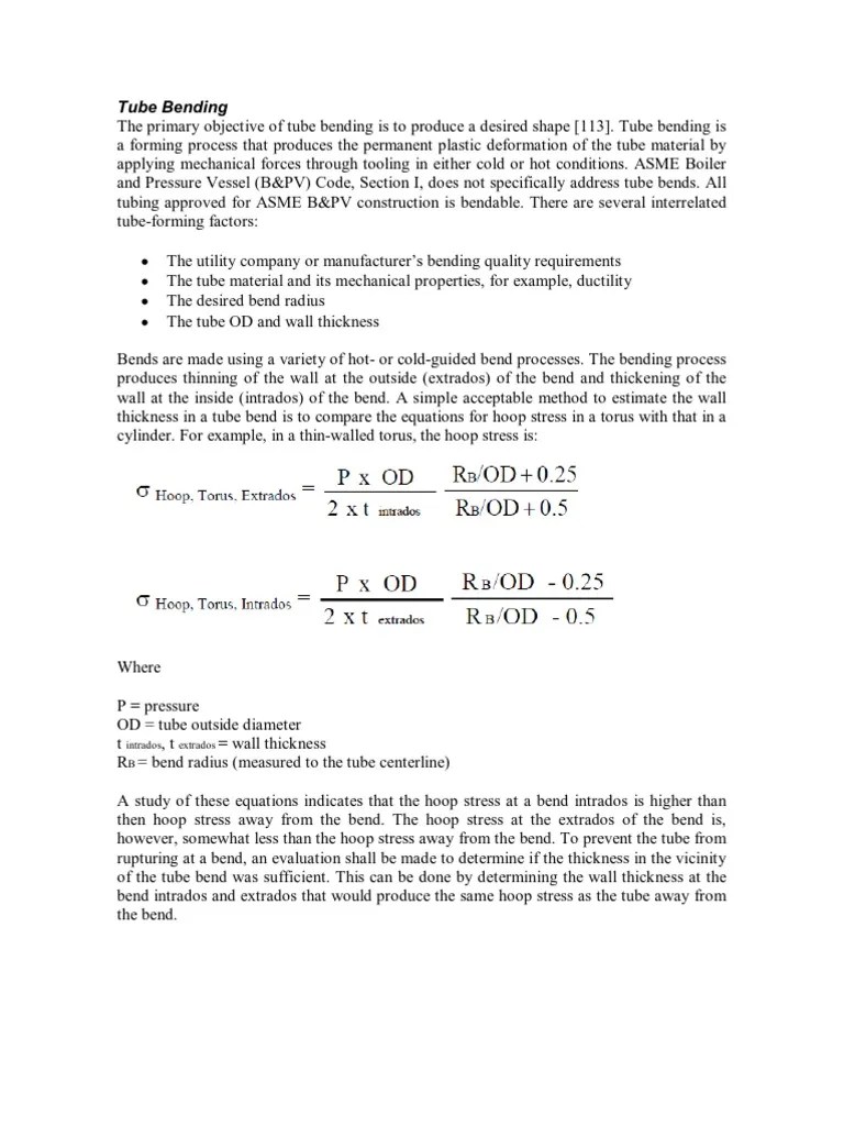 Tube Bending Procedure | PDF | Pipe (Fluid Conveyance) | Bending