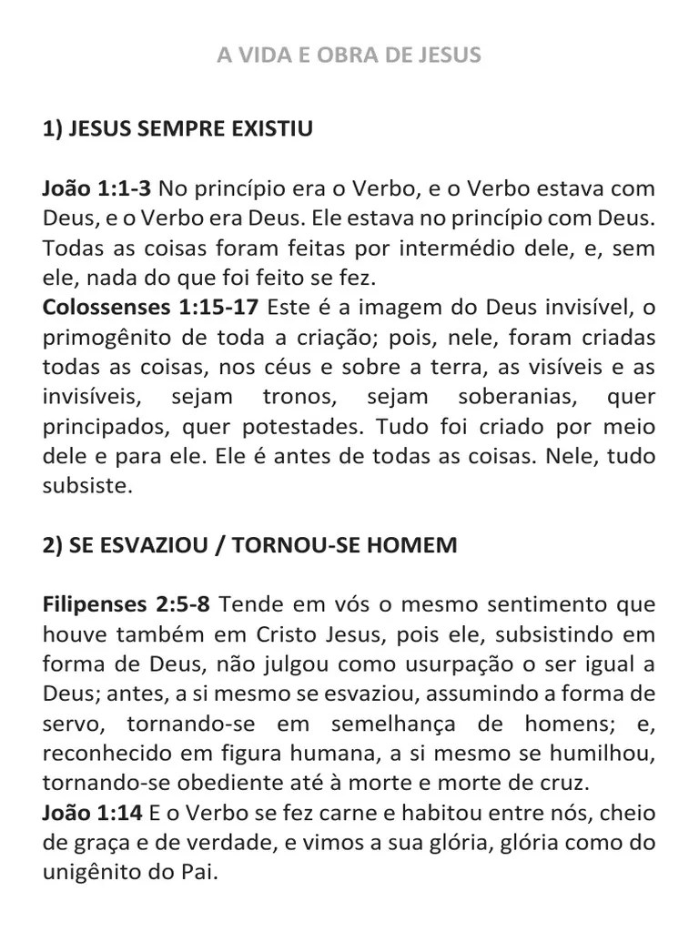 Vida E Obra De Jesus - Móvel | PDF | Logos (cristianismo) | Jesus