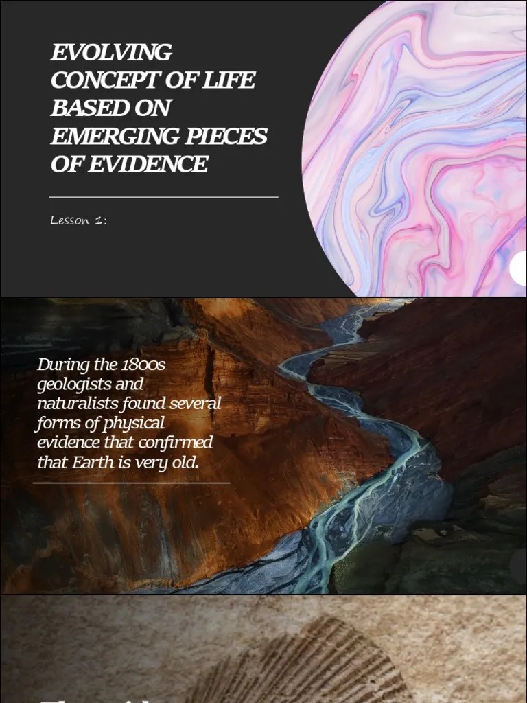 Earth And Life Science Lesson 1-Evolving Concept Of Life Based On Emerging Pieces | PDF