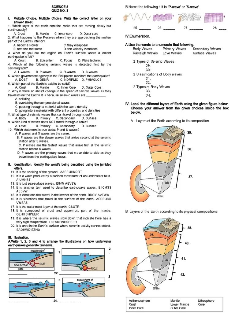 Quiz 3 The Earth | PDF