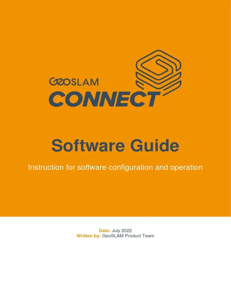 GeoSLAM Connect Software Guide | PDF | Workflow | Parameter (Computer ...