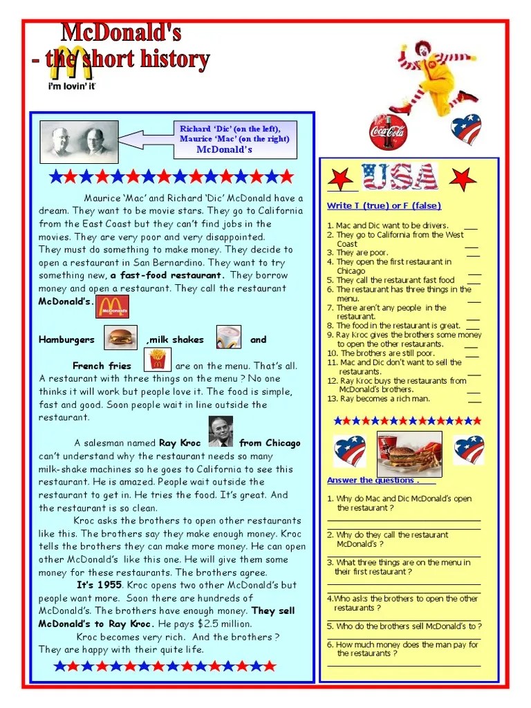 McDonalds Short History | PDF | Mc Donald's