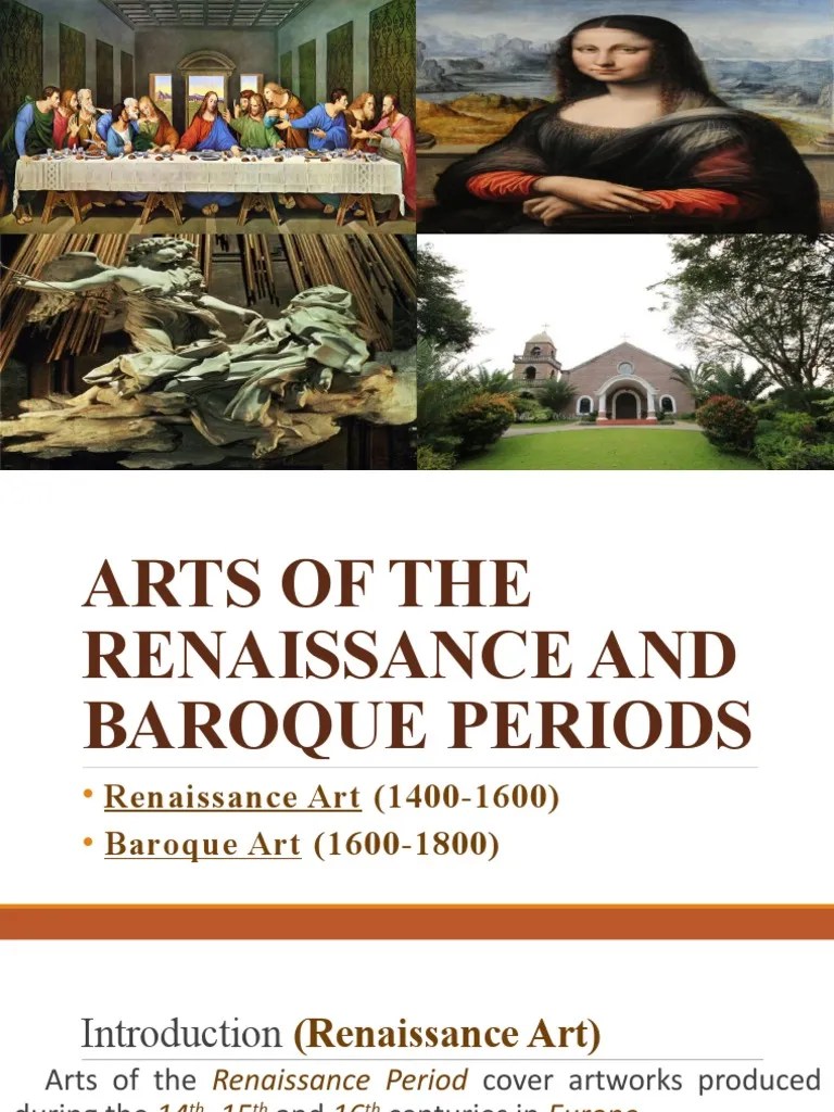 Arts Of The Renaissance And Baroque Periods (Week 16&17) | PDF