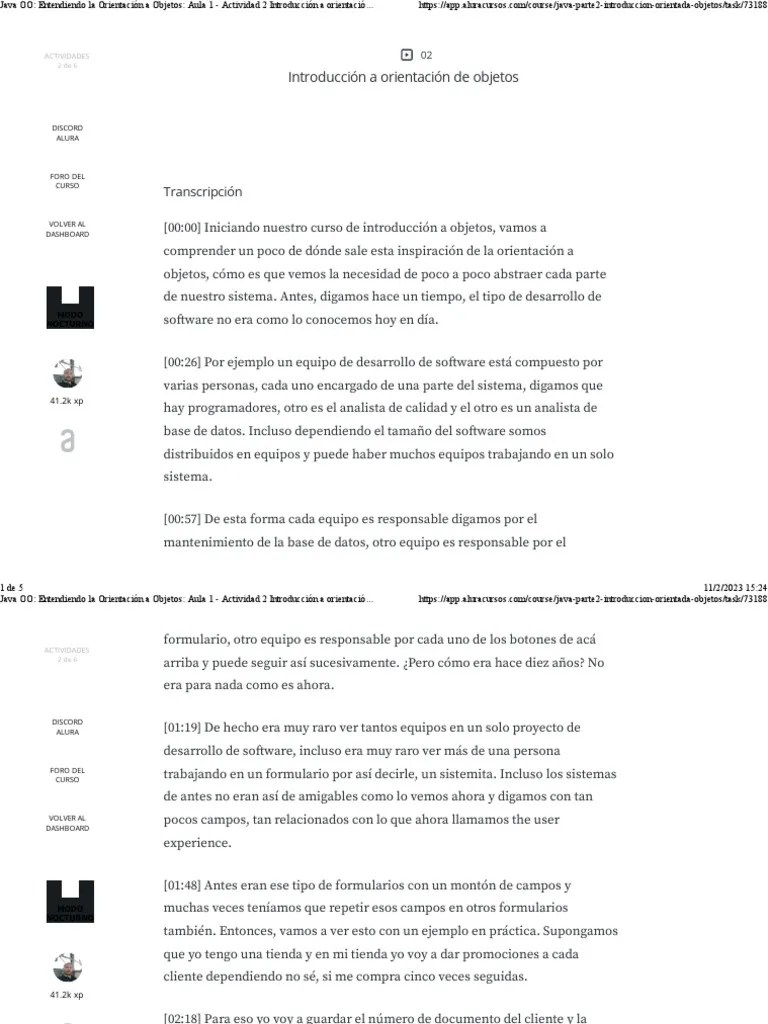 Java OO Entendiendo La Orientación A Objetos Aula 1 - Actividad 2 ...