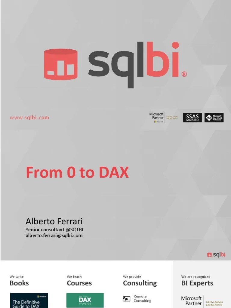 From 0 To DAX | PDF | Data Type | Computer Science