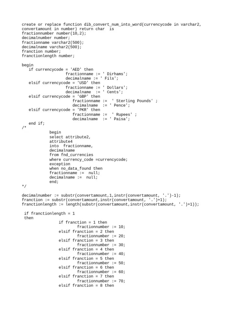 Dib Convert Num Into Word | PDF | International Trade | International Finance