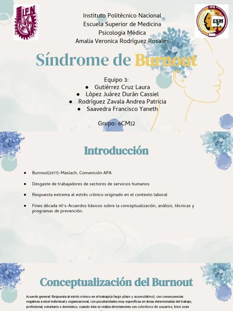 Síndrome De Burnout | PDF | Burnout Ocupacional | Estrés (biología)