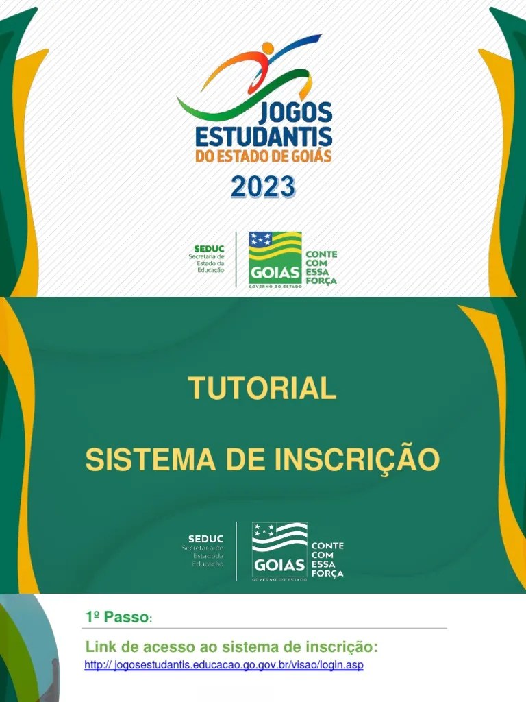 Tutorial SIG JEEG's 2023 | PDF | Senha | Voleibol
