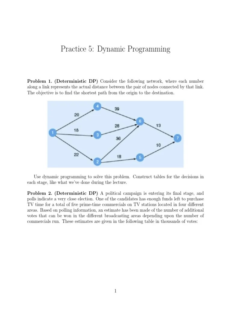 DP Practice | PDF | Dynamic Programming | Systems Theory