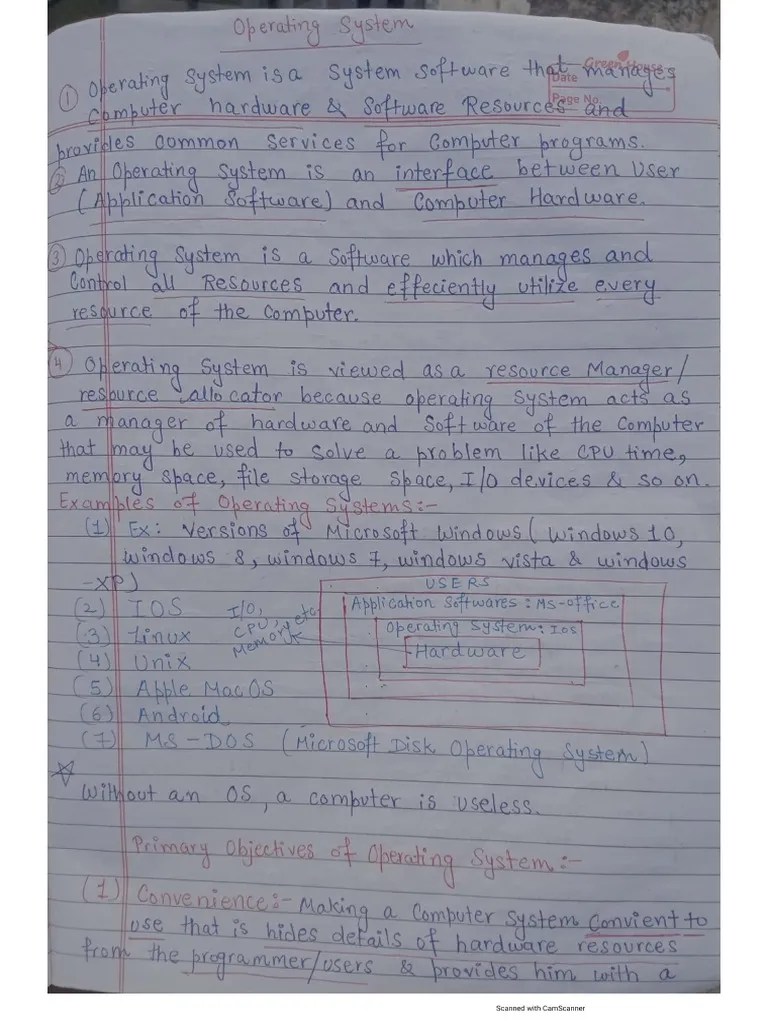 Operating System Notes | PDF