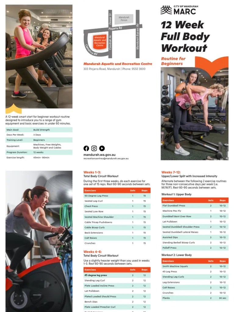 MARC 12 Week Full Body Workout Guide | Download Free PDF | Management Of Obesity | Physical Exercise