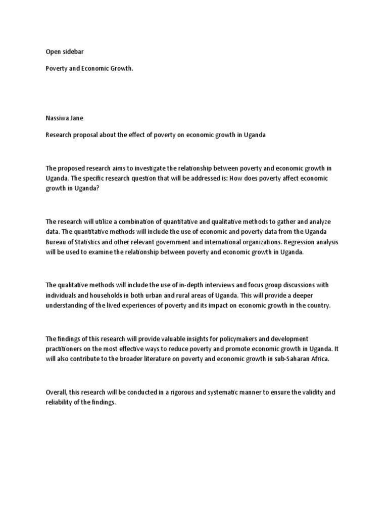 Research On Poverty | PDF | Economic Growth | Poverty