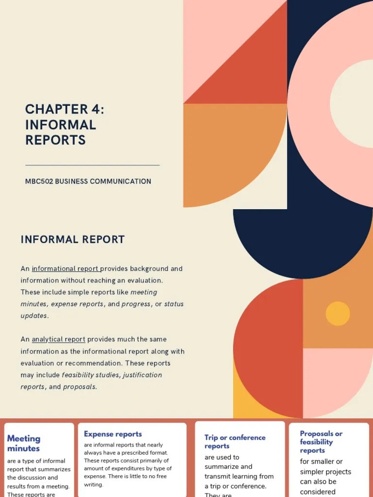 Informal Reports | PDF | Memorandum | Data