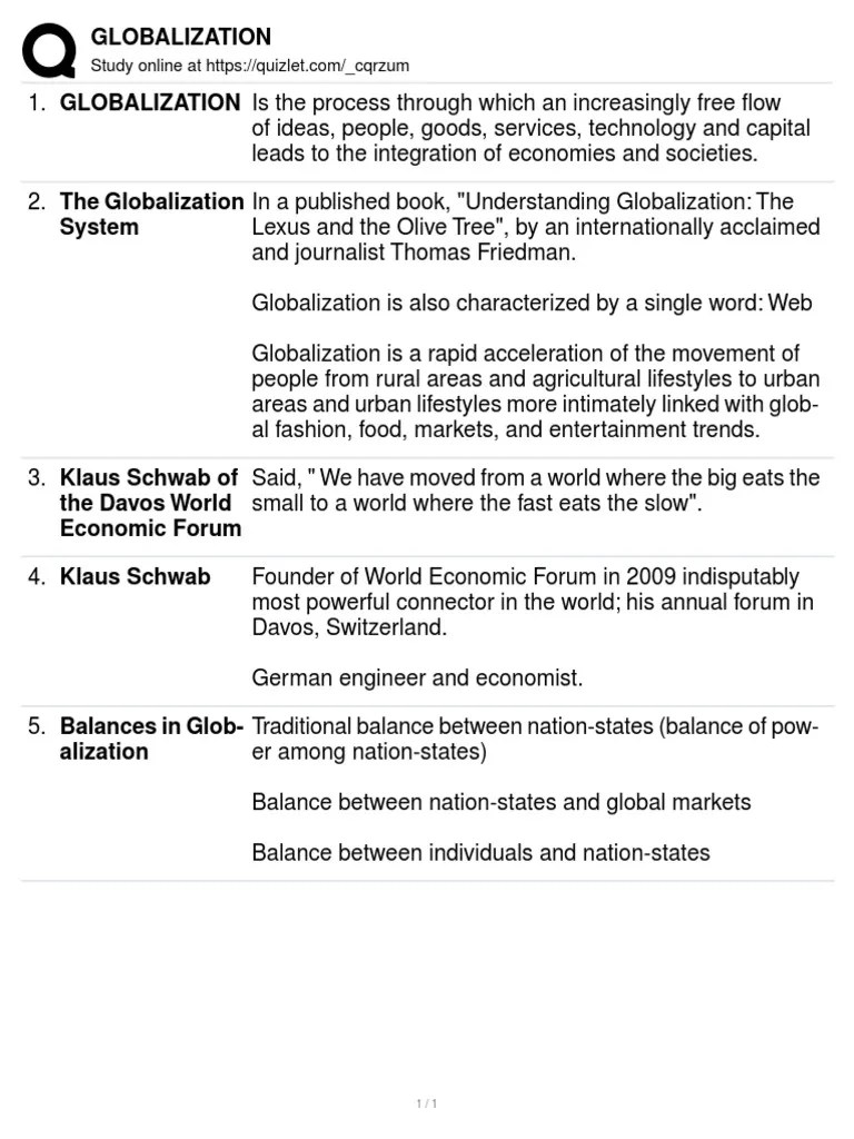 Globalization Module 1 | PDF | Social Science