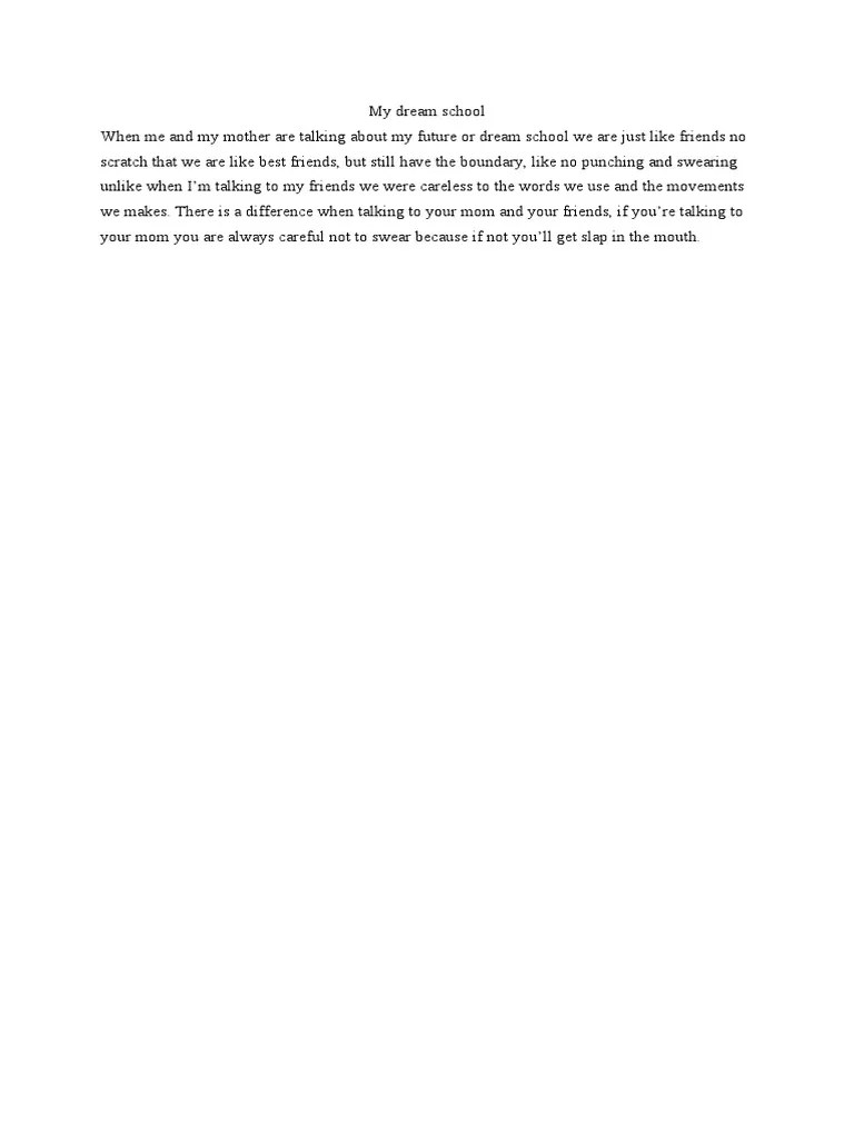 My Dream School | PDF