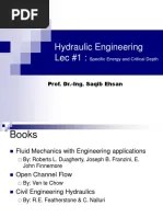 Hydraulic Engineering - Lec - 2-Students | PDF | Fluid Dynamics | Dynamics (Mechanics)
