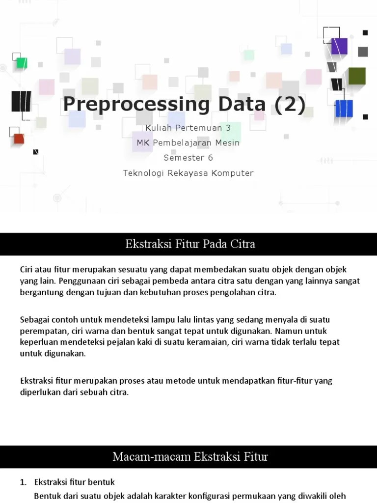 3 Preprocessing Data | PDF