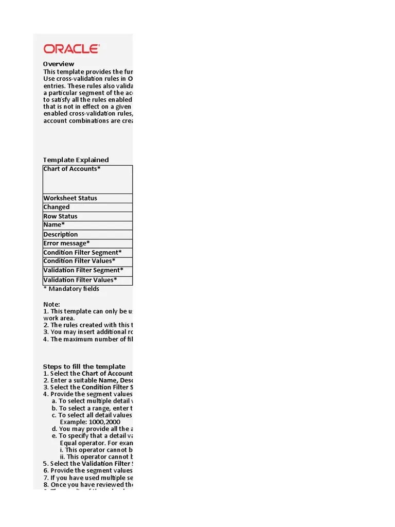 Create Cross Validation Rules FD Bi Template | PDF | Cross Validation ...