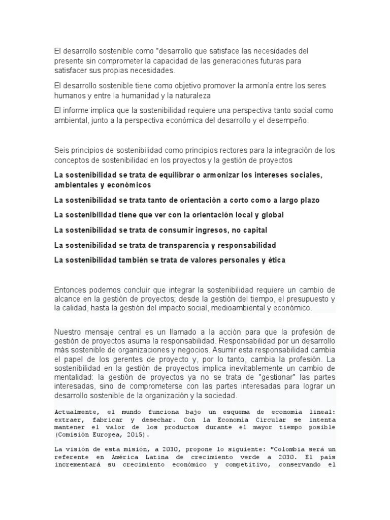 El Desarrollo Sostenible Como | PDF | Sustentabilidad | Desarrollo Sostenible