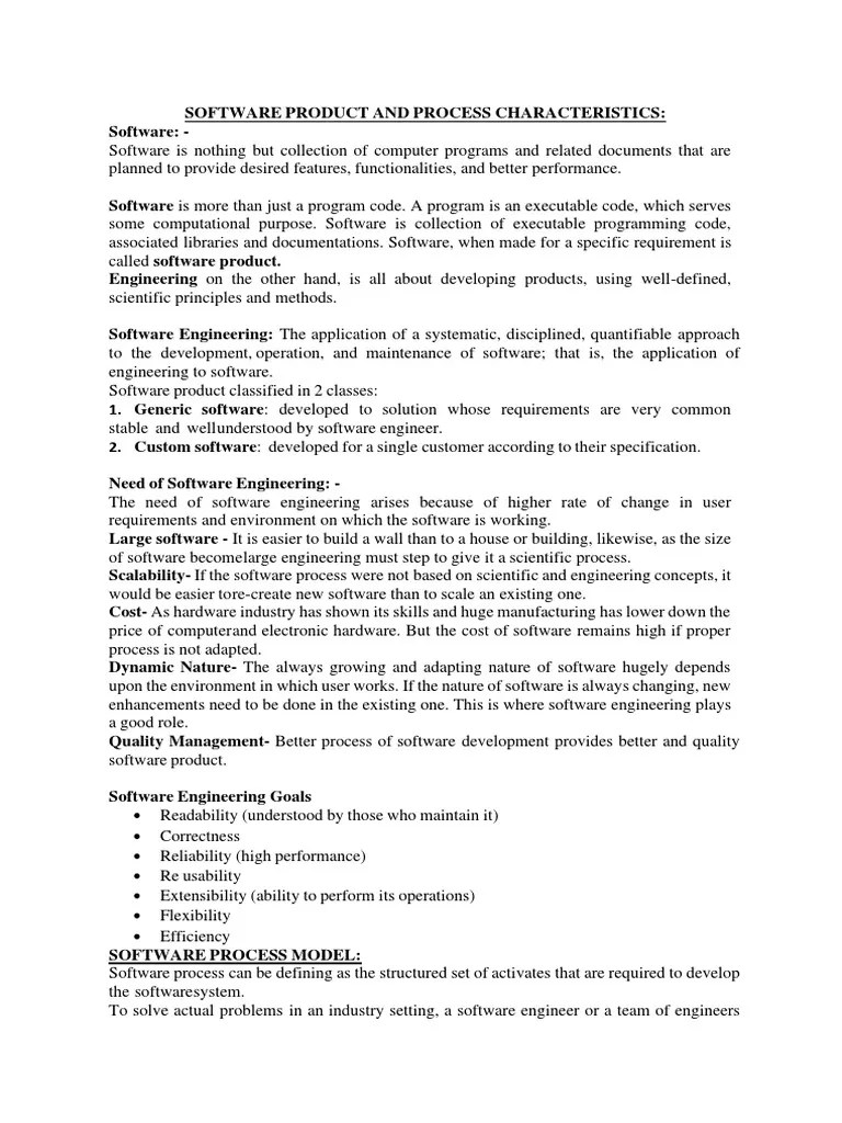 SEPM Notes | PDF | Software Development Process | Component Based ...