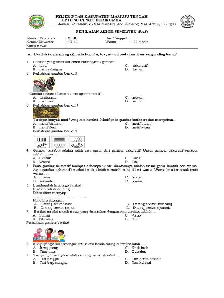 Soal Pas Kelas 3 SD | PDF
