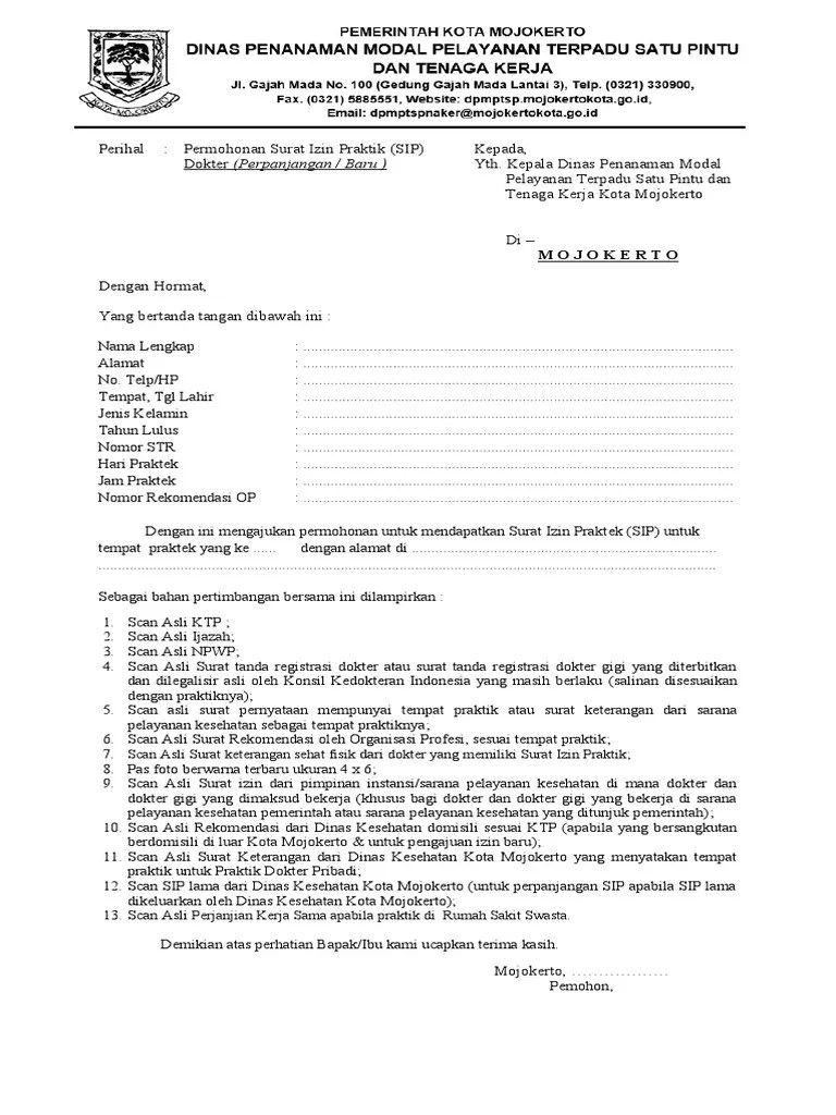 Surat Izin Praktik Dokter Spesialis (Sip) | PDF