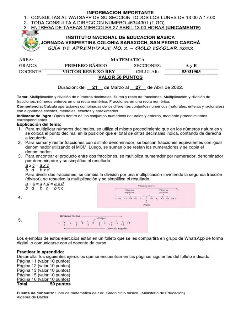 Guia - 2 - De - Aprendizaje Primero Basico | PDF | Hardware De La Computadora | Comunicación