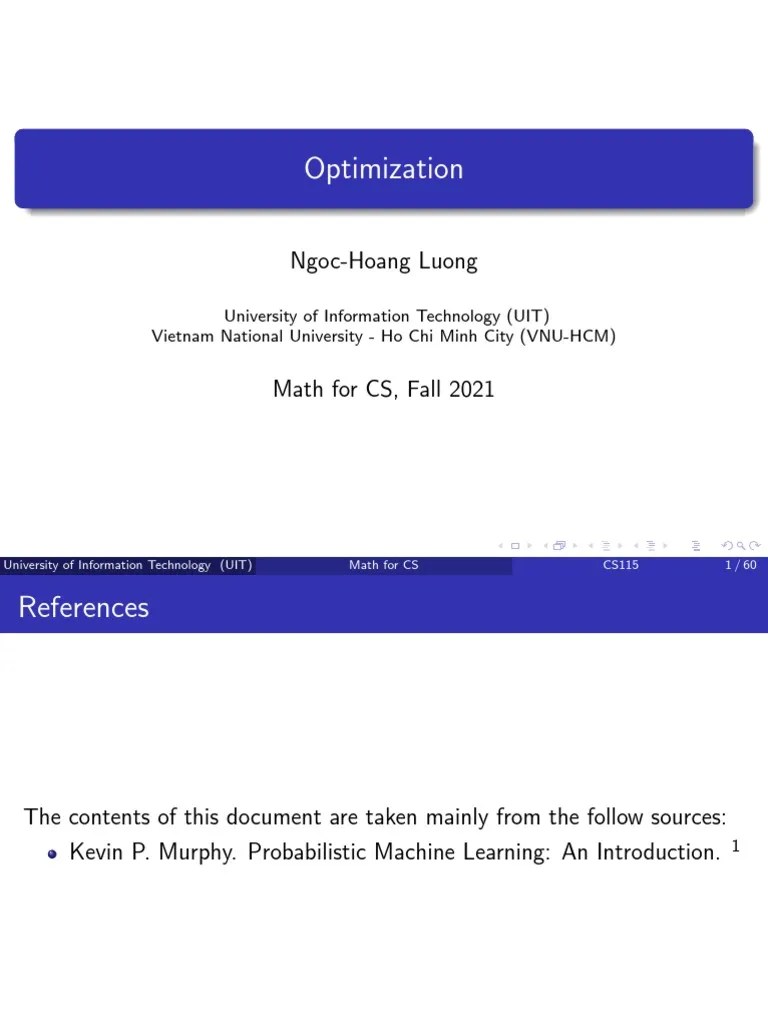 CS115 Optimization | PDF | Derivative | Mathematical Optimization